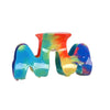 Wholesale Handmade Minimalist Pvc Mshaped Dopamine Rainbow Hair Clips For Women