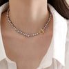 Wholesale Handmade Natural Freshwater Baroque Pearl Necklace For Women Copper Material