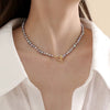 Wholesale Handmade Natural Freshwater Baroque Pearl Necklace For Women Copper Material
