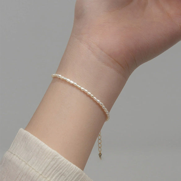 Wholesale Handmade Natural Freshwater Pearl Beaded Bracelet Jewelry