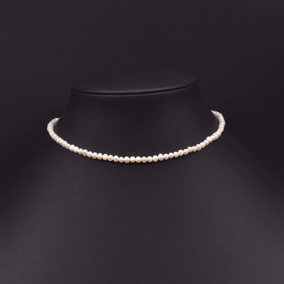 Wholesale Handmade Natural Freshwater Pearl Jewelry Retro Geometric Style Necklace Clavicle Chain Bracelet Electroplated