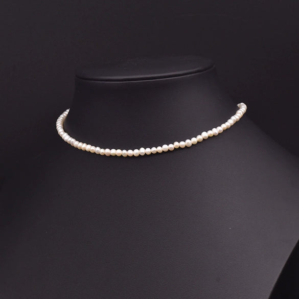 Wholesale Handmade Natural Freshwater Pearl Jewelry Retro Geometric Style Necklace Clavicle Chain Bracelet Electroplated