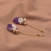 Wholesale Handmade Natural Pearl High End Long Tassel Earrings With Geometric Design For Women