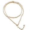 Wholesale Handmade Natural Pearl Sweater Chain With Long Pendant Retro Geometric Style Nonfading Electroplated Jewelry For Women