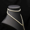 Wholesale Handmade Natural Pearl Sweater Chain With Long Pendant Retro Geometric Style Nonfading Electroplated Jewelry For Women