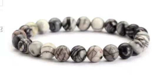 Wholesale Handmade Natural Stone Agate Beaded Bracelet With Geometric Pattern