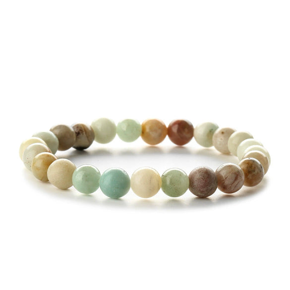 Wholesale Handmade Natural Stone Agate Beaded Bracelet With Geometric Pattern