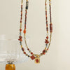 Wholesale Handmade Natural Stone And Czech Beads Geometric Style Women's Necklace
