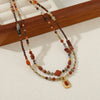 Wholesale Handmade Natural Stone And Czech Beads Geometric Style Women's Necklace