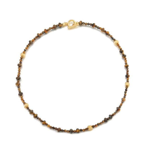 Wholesale Handmade Natural Stone Beaded Necklace Maillard Style Geometric Sun Pendant For Women