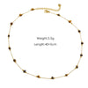 Wholesale Handmade Natural Stone Beaded Necklace Stainless Steel Chain Geometric Style Mixed Gemstone Inlay