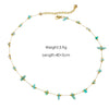 Wholesale Handmade Natural Stone Beaded Necklace Stainless Steel Chain Geometric Style Mixed Gemstone Inlay