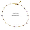 Wholesale Handmade Natural Stone Beaded Necklace Stainless Steel Chain Geometric Style Mixed Gemstone Inlay