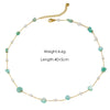 Wholesale Handmade Natural Stone Beaded Necklace Stainless Steel Chain Geometric Style Mixed Gemstone Inlay