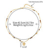Wholesale Handmade Natural Stone Beaded Necklace With Vintage Style And Geometric Pattern Materials Include Red Agate Shell Egg Yolk Optimized Blue Pine And Copper