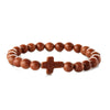 Wholesale Handmade Natural Stone Geometric Tiger Eye Stone Cross Bracelet
