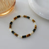 Wholesale Handmade Natural Tiger Eye Stone Pearl Bracelet For Women In Maillard Style