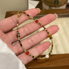 Wholesale Handmade Natural Tiger Eye Stone Pearl Bracelet For Women In Maillard Style
