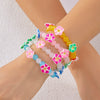 Wholesale Handmade Polymer Clay Flower Beaded Bracelet For Women Vacation Style Jewelry