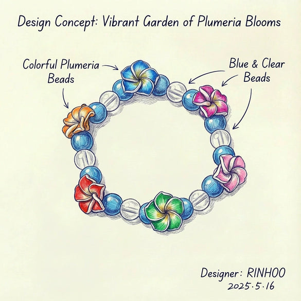 Wholesale Handmade Polymer Clay Flower Beaded Bracelet For Women Vacation Style Jewelry