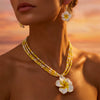 Wholesale Handmade Polymer Clay Flower Shape Necklace And Earrings For Women