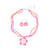 Wholesale Handmade Polymer Clay Flower Shape Necklace And Earrings For Women
