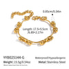 Wholesale Handmade Real Gold Plated Geometric Stainless Steel Bracelet For Women