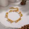 Wholesale Handmade Real Gold Plated Geometric Stainless Steel Bracelet For Women