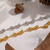 Wholesale Handmade Real Gold Plated Geometric Stainless Steel Bracelet For Women