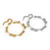Wholesale Handmade Real Gold Plated Geometric Stainless Steel Bracelet For Women