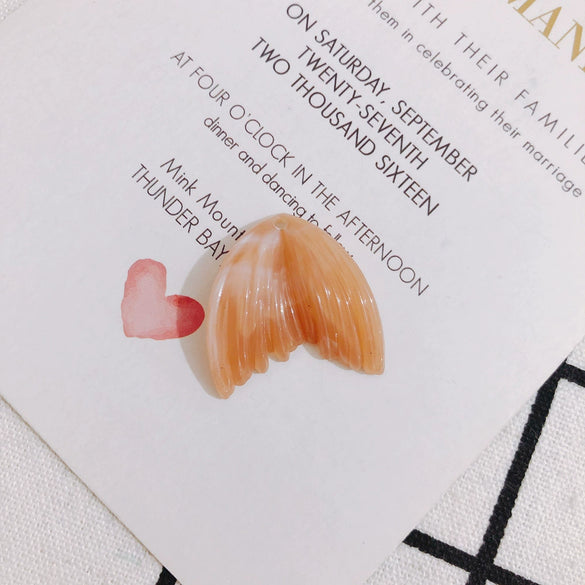 Wholesale Handmade Resin And Plastic Fishtail Stud Earrings With Magic Color Gradient Natural Style And Environmental Protection Treatment