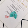 Wholesale Handmade Resin And Plastic Fishtail Stud Earrings With Magic Color Gradient Natural Style And Environmental Protection Treatment