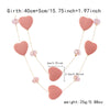 Wholesale Handmade Resin Heart Shape Doublelayer Necklace For Women