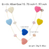 Wholesale Handmade Resin Heart Shape Doublelayer Necklace For Women