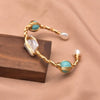 Wholesale Handmade Retro Natural Freshwater Pearl Electroplated Bracelet For Women