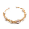 Wholesale Handmade Retro Natural Freshwater Pearl Electroplated Bracelet For Women