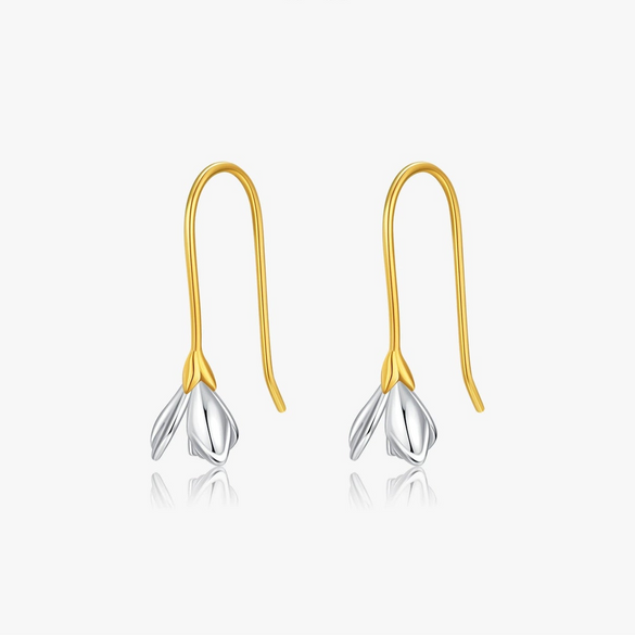 Wholesale Handmade S925 Sterling Silver Flower Design Women's Earring Jewelry