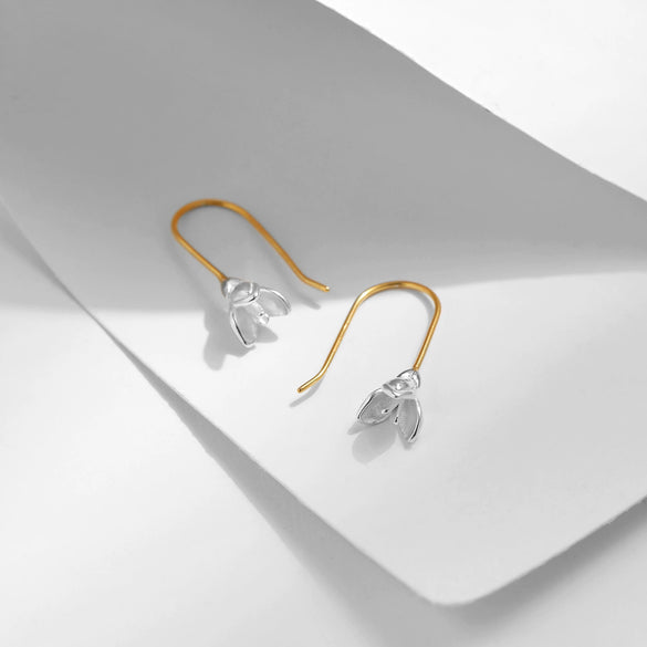 Wholesale Handmade S925 Sterling Silver Flower Design Women's Earring Jewelry