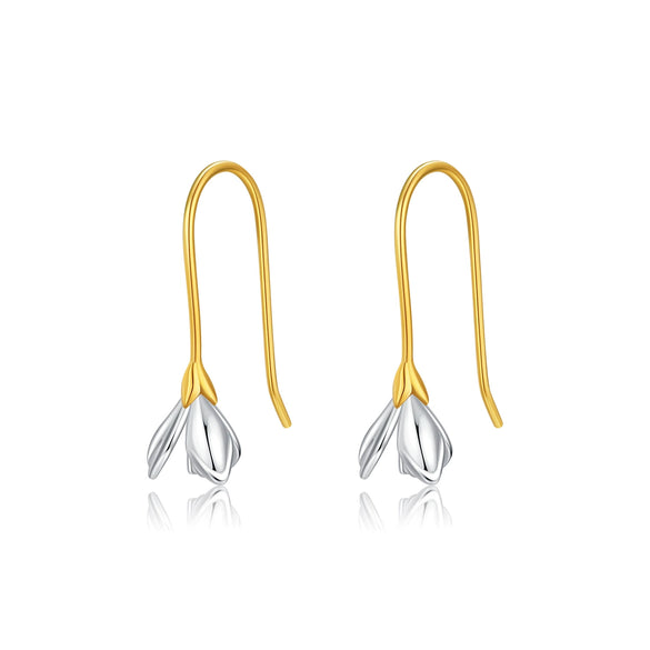 Wholesale Handmade S925 Sterling Silver Flower Design Women's Earring Jewelry