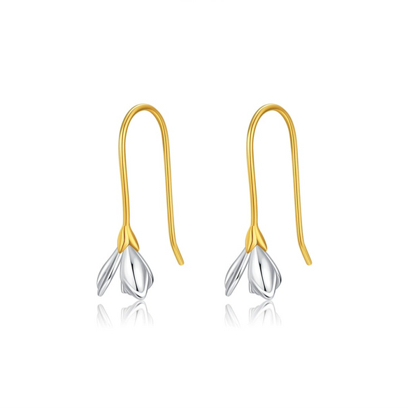 Wholesale Handmade S925 Sterling Silver Flower Design Women's Earring Jewelry