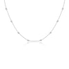 Wholesale Handmade S925 Sterling Silver Pearl Bead Cross Chain Neck Collarbone Necklace For Women With Electroplating