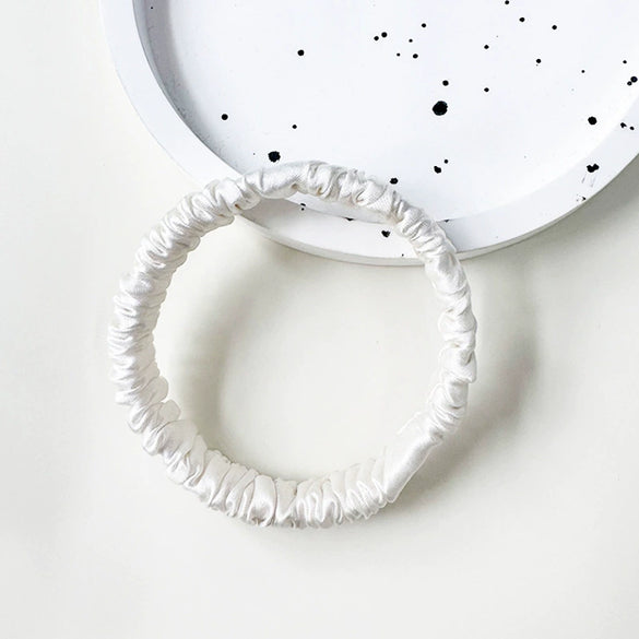 Wholesale Handmade Silk Hair Tie For Women High Elasticity Mulberry Silk Nonpulling Ponytail Head Flower Hair Rope