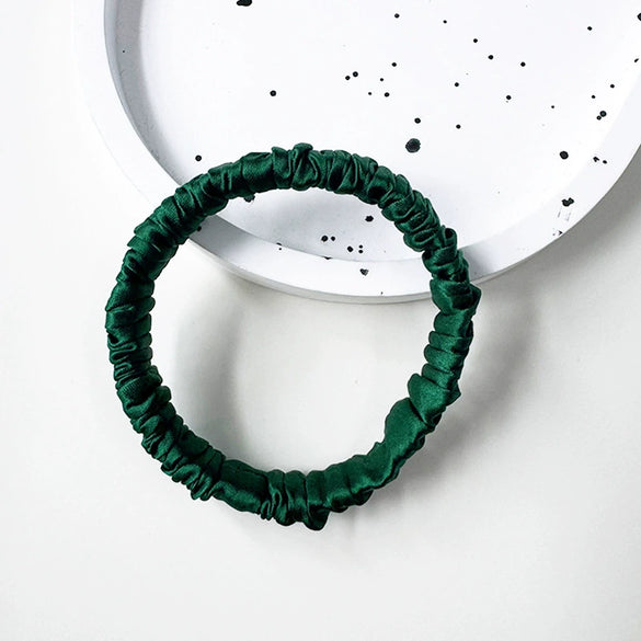 Wholesale Handmade Silk Hair Tie For Women High Elasticity Mulberry Silk Nonpulling Ponytail Head Flower Hair Rope