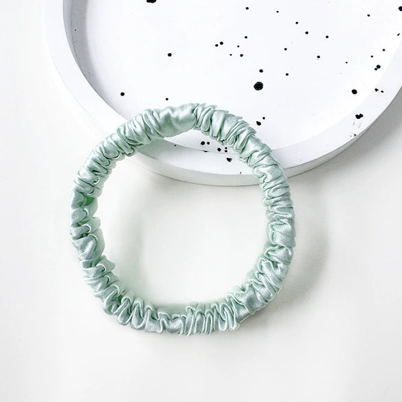 Wholesale Handmade Silk Hair Tie For Women High Elasticity Mulberry Silk Nonpulling Ponytail Head Flower Hair Rope