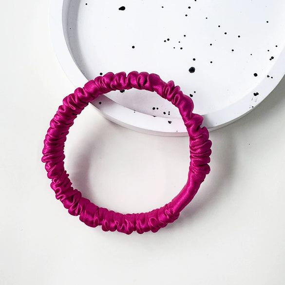 Wholesale Handmade Silk Hair Tie For Women High Elasticity Mulberry Silk Nonpulling Ponytail Head Flower Hair Rope