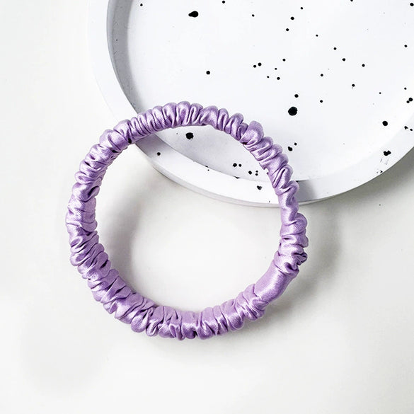 Wholesale Handmade Silk Hair Tie For Women High Elasticity Mulberry Silk Nonpulling Ponytail Head Flower Hair Rope