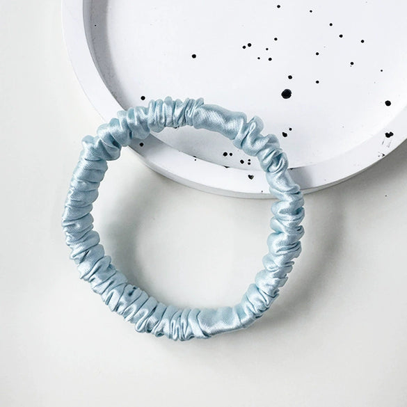 Wholesale Handmade Silk Hair Tie For Women High Elasticity Mulberry Silk Nonpulling Ponytail Head Flower Hair Rope