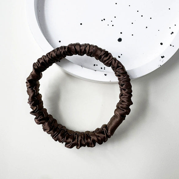 Wholesale Handmade Silk Hair Tie For Women High Elasticity Mulberry Silk Nonpulling Ponytail Head Flower Hair Rope