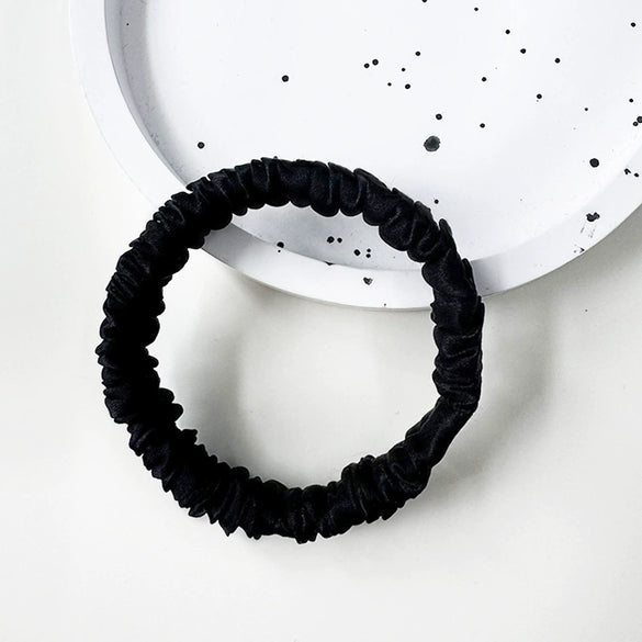 Wholesale Handmade Silk Hair Tie For Women High Elasticity Mulberry Silk Nonpulling Ponytail Head Flower Hair Rope