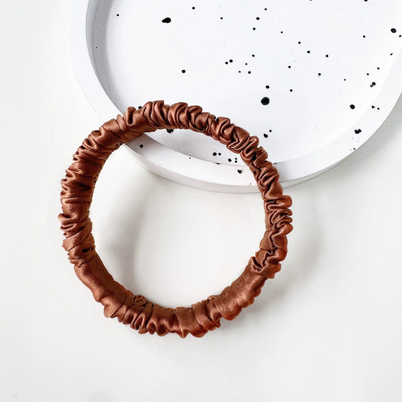 Wholesale Handmade Silk Hair Tie For Women High Elasticity Mulberry Silk Nonpulling Ponytail Head Flower Hair Rope